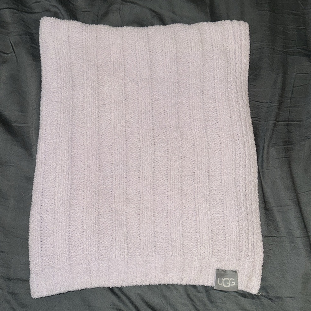 UGG Poppy Ribbed Chenille Plush Baby Blanket Lilac Light Purple